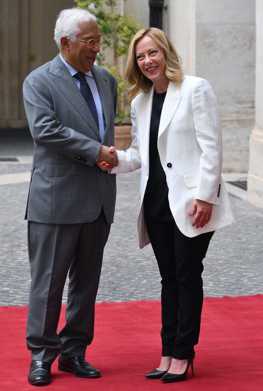 Italian Prime Minister Meloni meets new EU Council president Costa in Rome