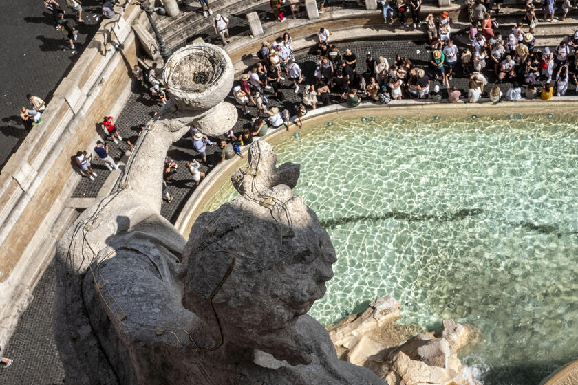 Fontana di Trevi vista dalla terrazza di palazzo Poli