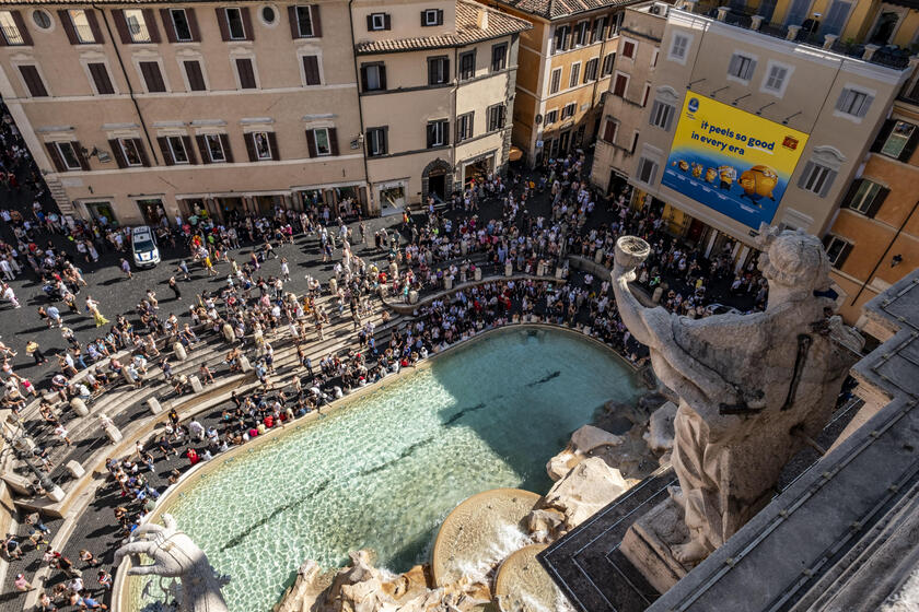 Fontana di Trevi vista dalla terrazza di palazzo Poli