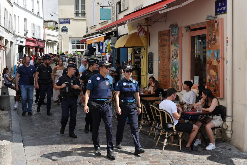 Foreign police patrol in Paris ahead of Olympics