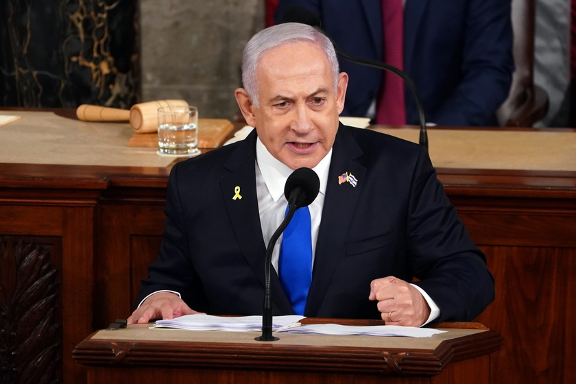 Israeli Prime Minister Netanyahu addresses joint meeting of US Congress in Washington, DC