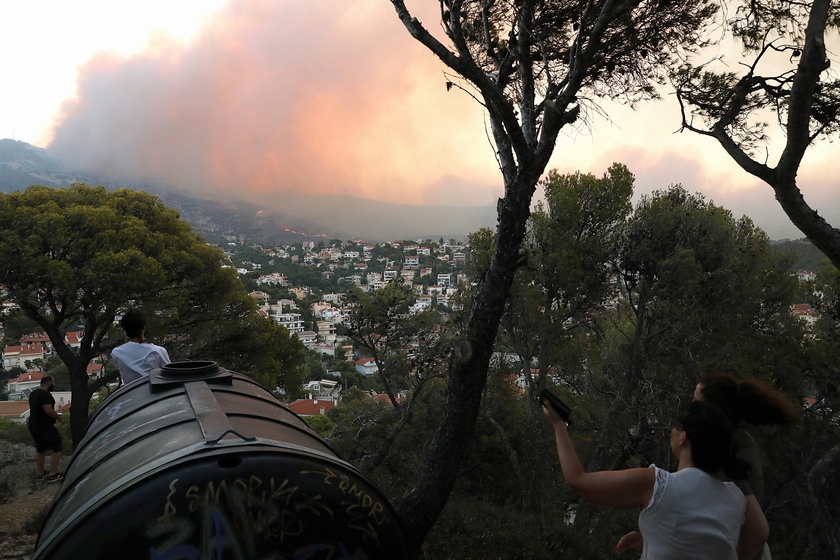 Wildfire in Greece's Attica region