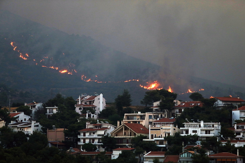 Wildfire in Greece's Attica region