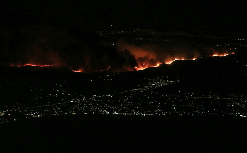 Wildfire in the area of Varnavas, Attica region