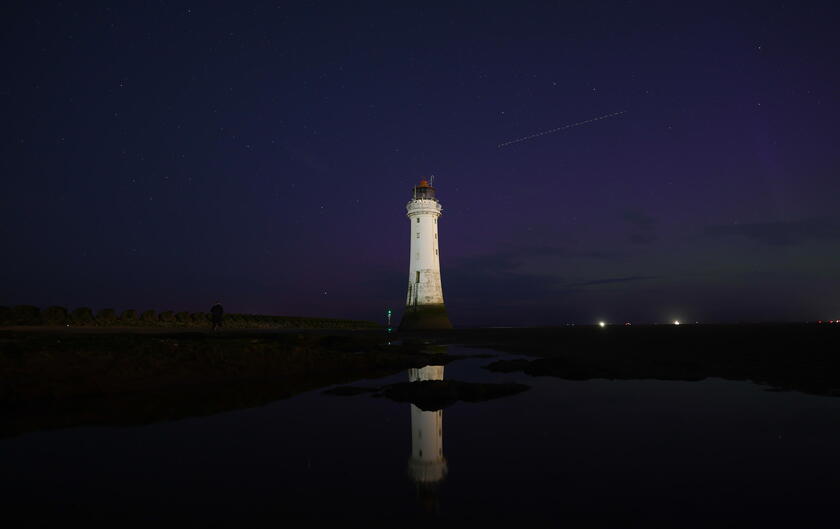 Aurola boreale a New Brighton, Gb