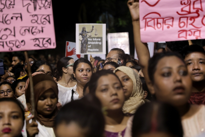 Protest in Kolkata over an alleged rape and murder incident at RG Kar Medical College 