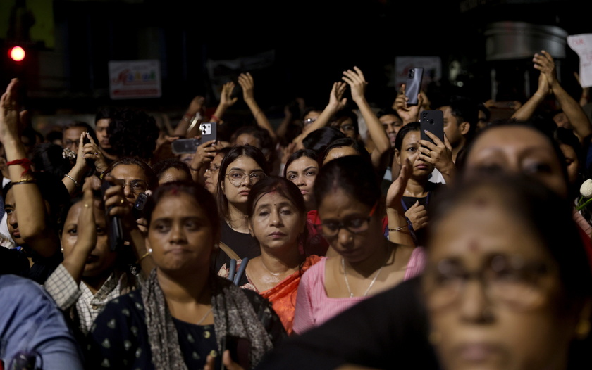 Protest in Kolkata over an alleged rape and murder incident at RG Kar Medical College 