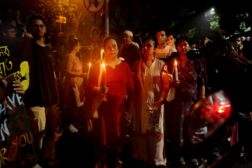 Protest in Kolkata over an alleged rape and murder incident at RG Kar Medical College 