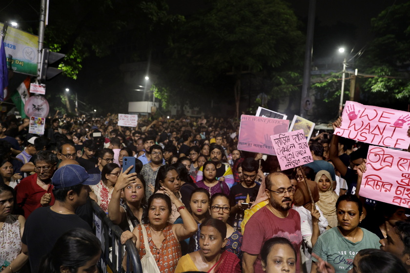 Protest in Kolkata over an alleged rape and murder incident at RG Kar Medical College 