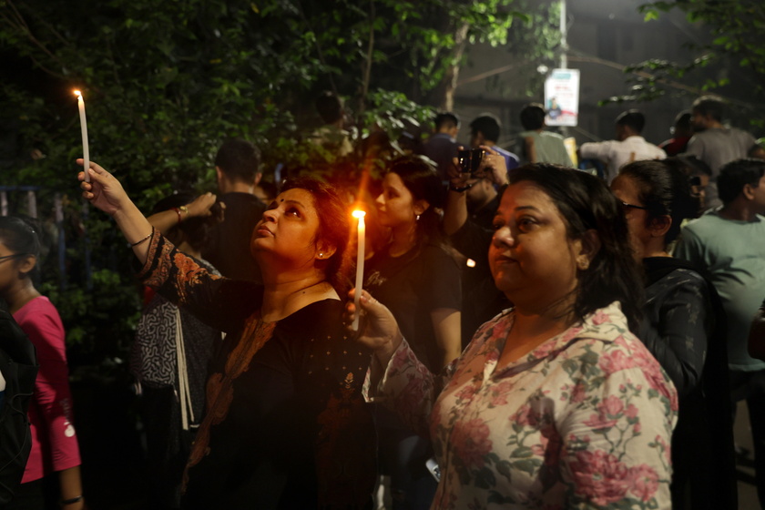 Protest in Kolkata over an alleged rape and murder incident at RG Kar Medical College 