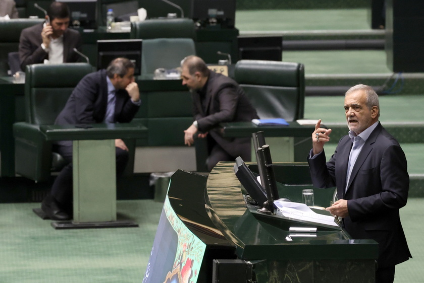 Iranian President Pezeshkian presents his cabinet at Parliament