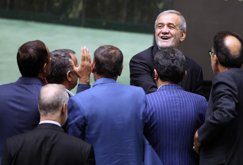 Iranian President Pezeshkian presents his cabinet at Parliament