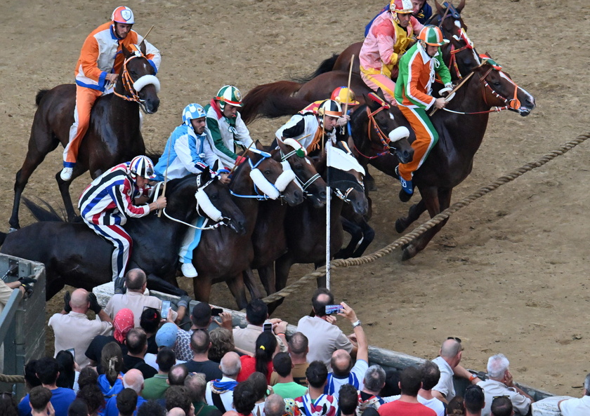 Traditional horse race Palio di Siena in Siena 