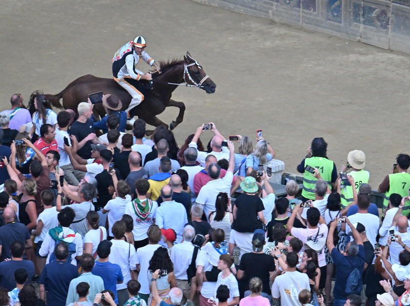 Traditional horse race Palio di Siena in Siena 