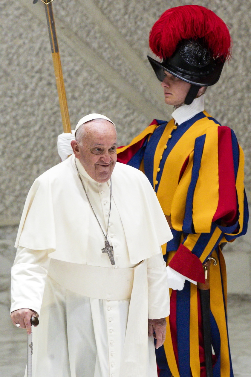 Pope Francis leads Wednesday's general audience in Vatican City