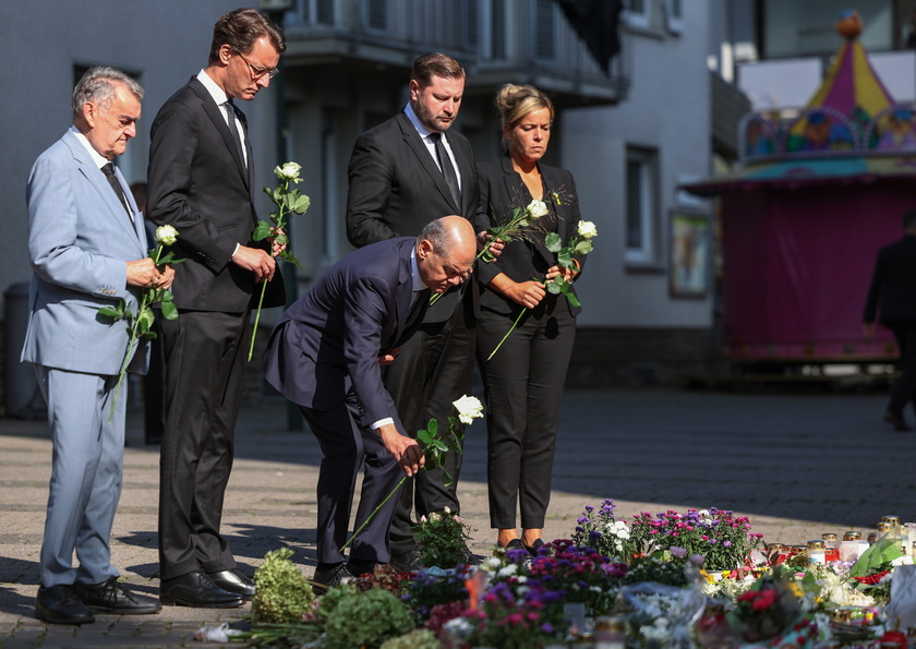 German Chancellor Scholz visits Solingen after a knife attack