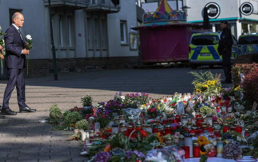 German Chancellor Scholz visits Solingen after a knife attack