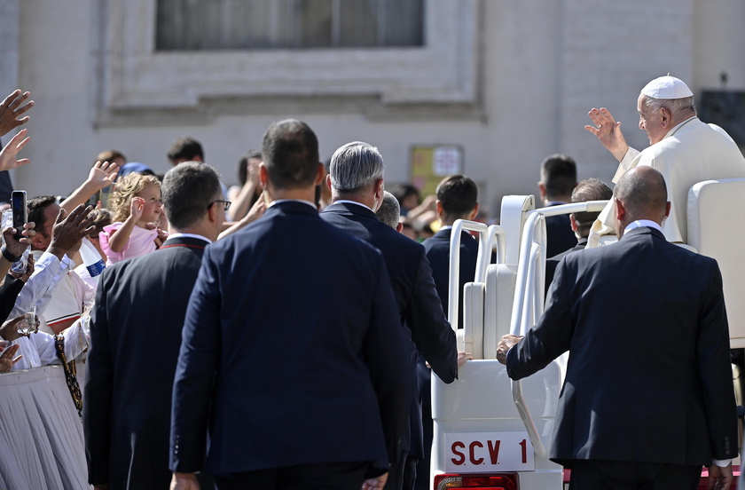 Pope Francis leads Wednesday's general audience in Saint Peter's Square