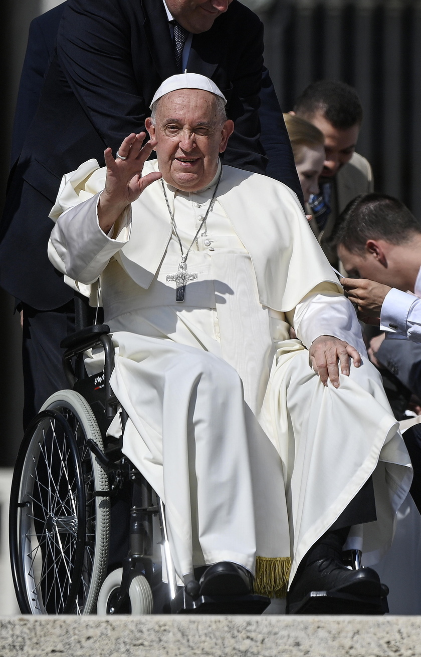 Pope Francis leads Wednesday's general audience in Saint Peter's Square