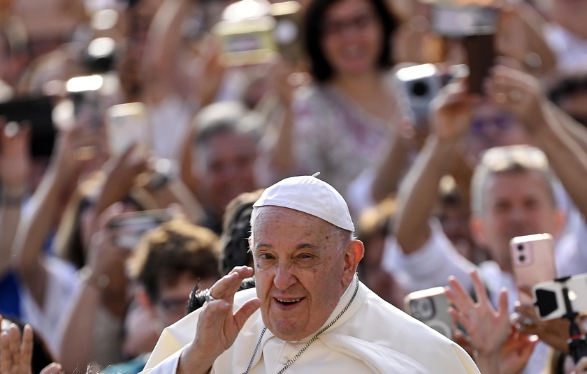 Pope Francis leads Wednesday's general audience in Saint Peter's Square