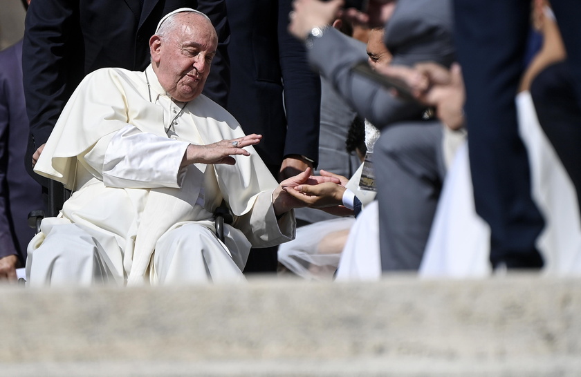 Pope Francis leads Wednesday's general audience in Saint Peter's Square