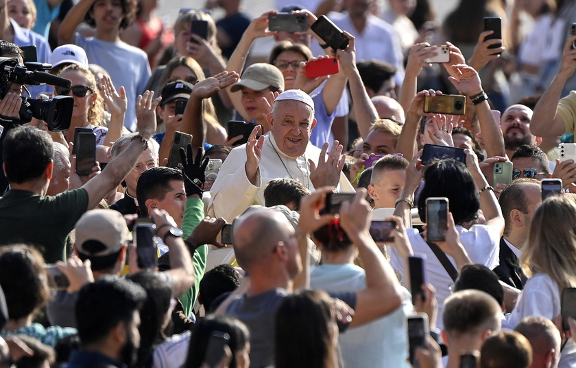 Pope Francis leads Wednesday's general audience in Saint Peter's Square