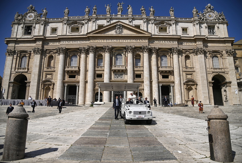 Pope Francis leads Wednesday's general audience in Saint Peter's Square