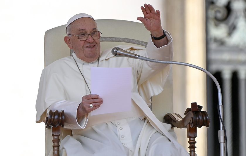 Pope Francis leads Wednesday's general audience in Saint Peter's Square