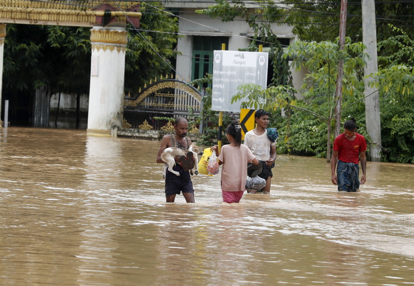 Floods in Myanmar due to Typhoon Yagi