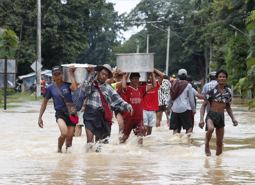 Floods in Myanmar due to Typhoon Yagi