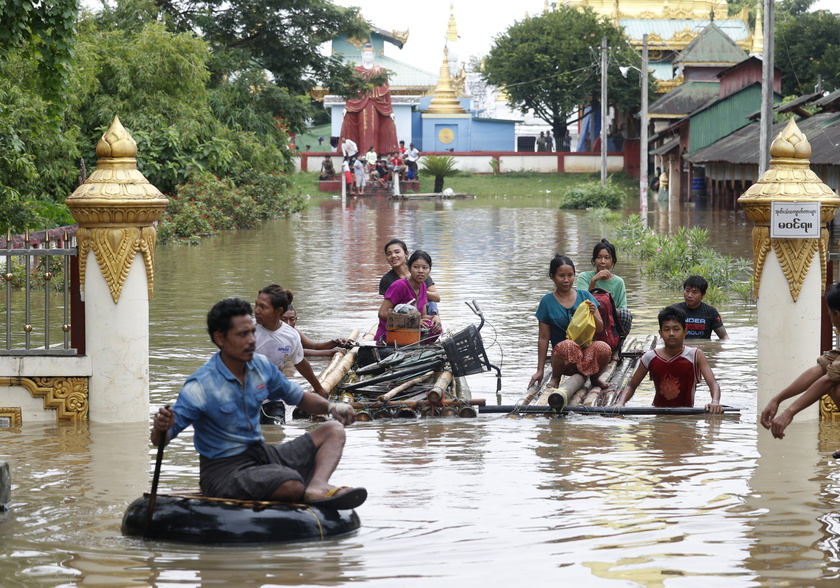 Floods in Myanmar due to Typhoon Yagi