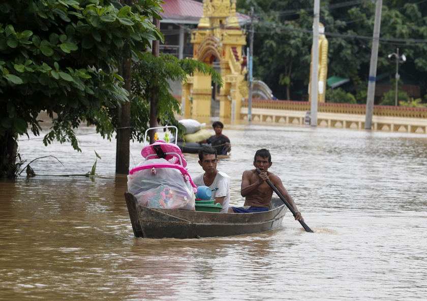 Floods in Myanmar due to Typhoon Yagi