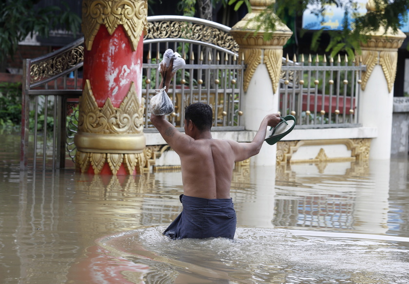 Floods in Myanmar due to Typhoon Yagi