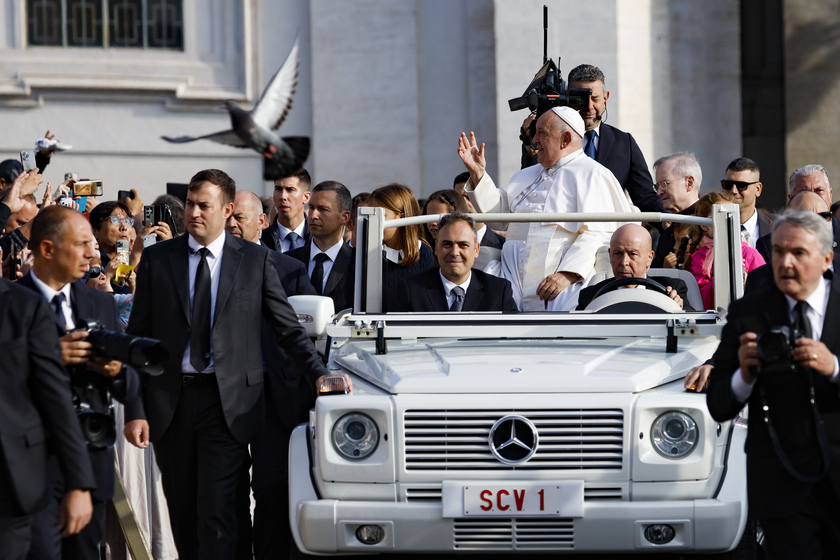 Pope Francis leads Wednesday's general audience in Saint Peter's Square