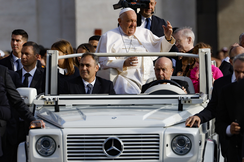 Pope Francis leads Wednesday's general audience in Saint Peter's Square