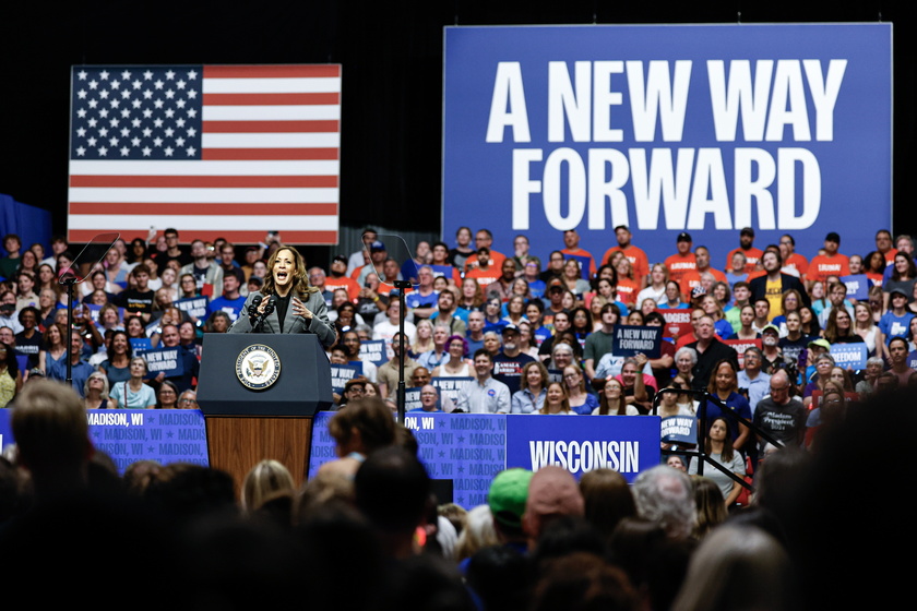 US Vice President Harris Campaigns in Madison, Wisconsin