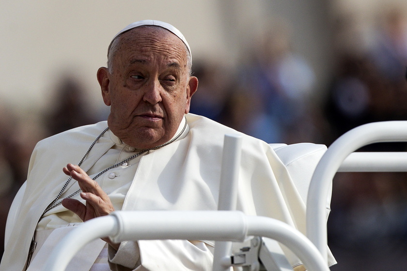 Pope Francis leads Wednesday's general audience in Saint Peter's Square