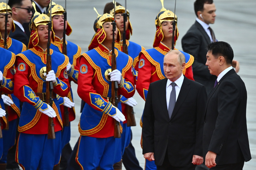 Russian President Vladimir Putin visits Mongolia