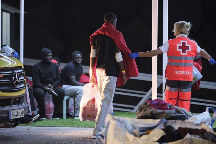 80 immigrants arrive to San Miguel de Abona harbor in Tenerife island