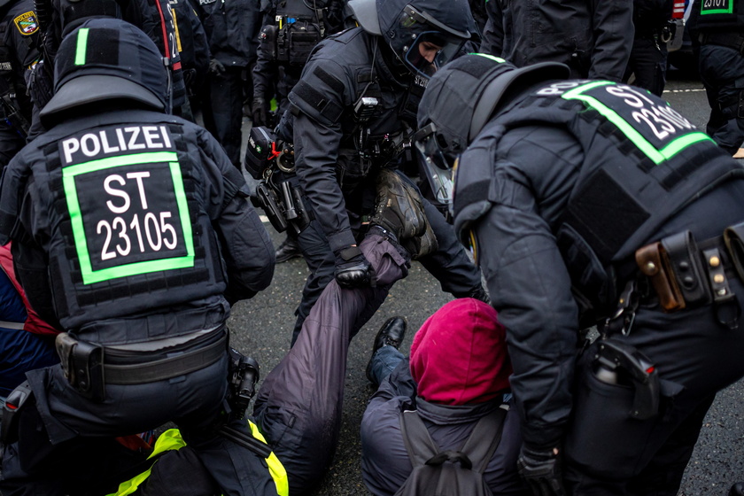 Protest ahead of AFD party conference in Riesa