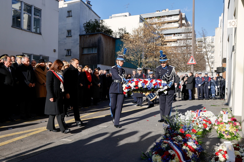 Commemoration ceremony for 10th anniversary of Charlie Hebdo and Hyper Casher attacks in Paris