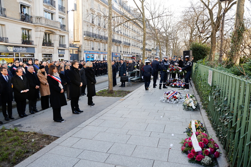 Commemoration ceremony for 10th anniversary of Charlie Hebdo and Hypercasher attacks in Paris