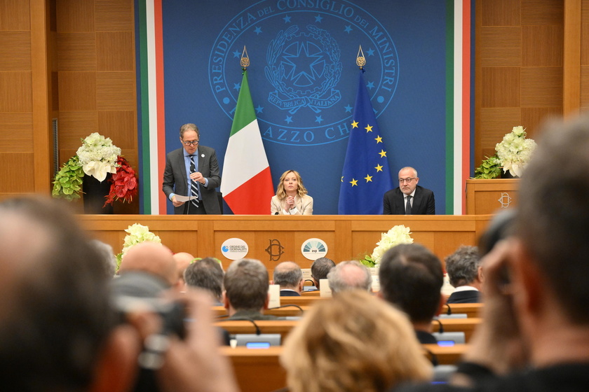 Italian Prime Minister Giorgia Meloni attends end-of-year press conference in Rome