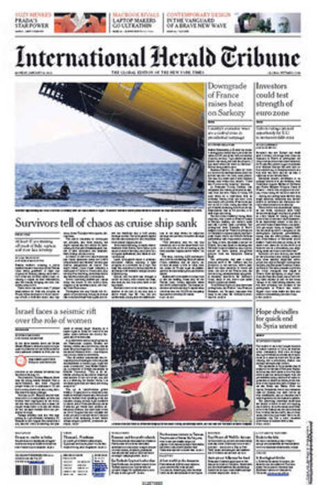 Il naufragio della Costa Concordia davanti all'Isola del Giglio sui media internazionali © Ansa