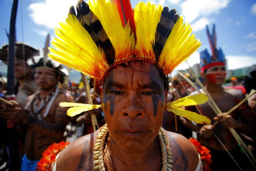 Gli Indigeni Manifestano Pacificamente A Brasilia Primopiano Ansa It