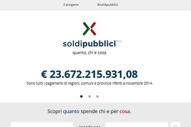 La schermata dell 'homepage di  'soldipubblici.gov.it ' - RIPRODUZIONE RISERVATA