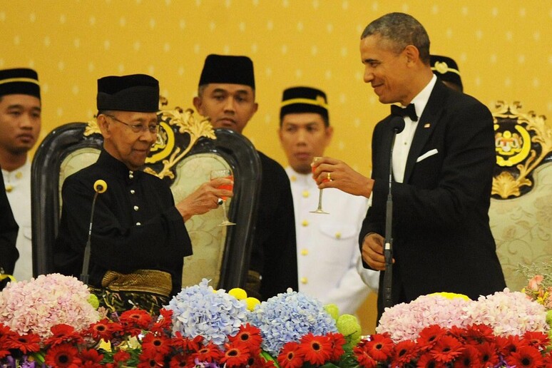 US President Barack Obama at a welcoming dinner hosted by Malaysian King. © ANSA/EPA