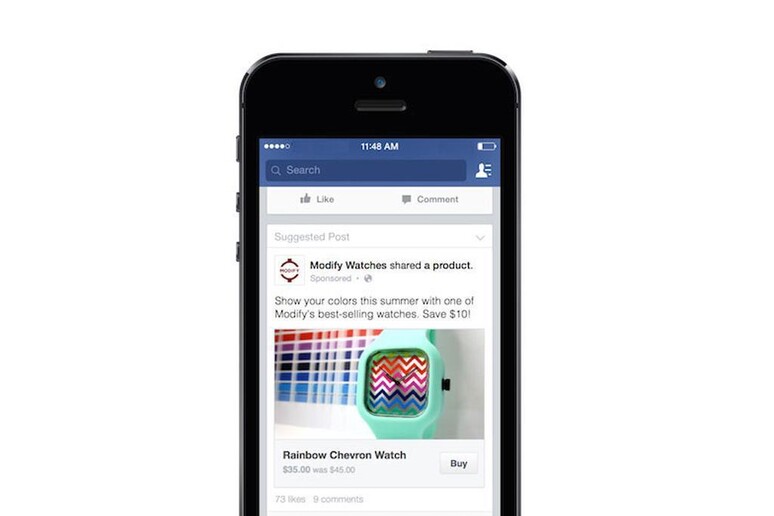 Facebook rivoluziona l 'e-commerce, arriva il tasto  'compra ' - RIPRODUZIONE RISERVATA