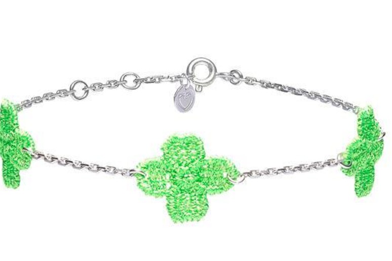 Cruciani C bracciale argento e macram Moda Ansa.it