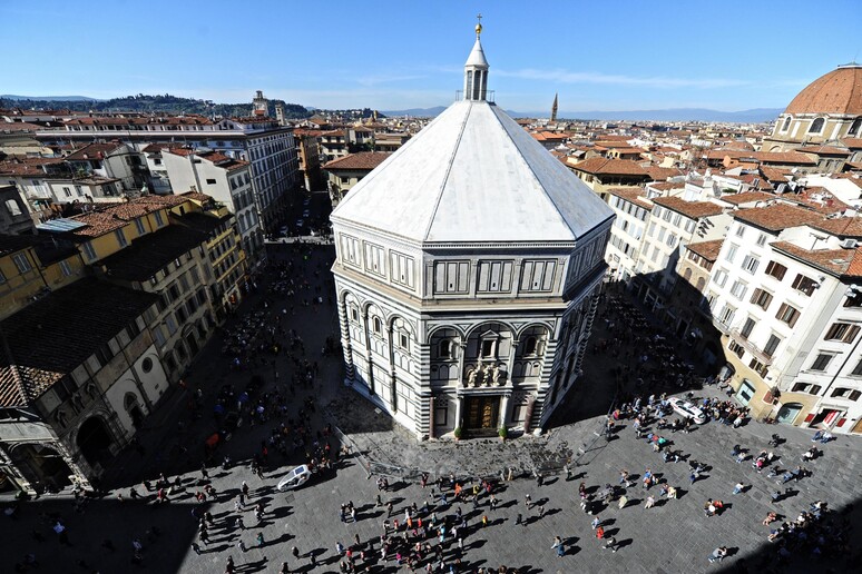 Un 'immagine del Battistero di Firenze - RIPRODUZIONE RISERVATA